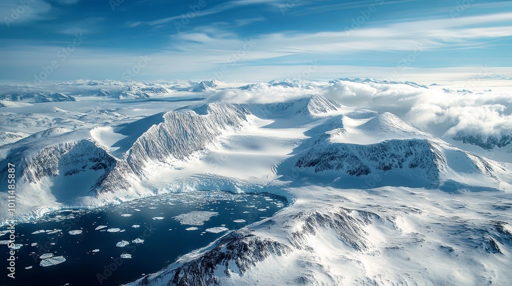 Fototapeta premium Scientists study extreme weather and environmental changes in polar regions.