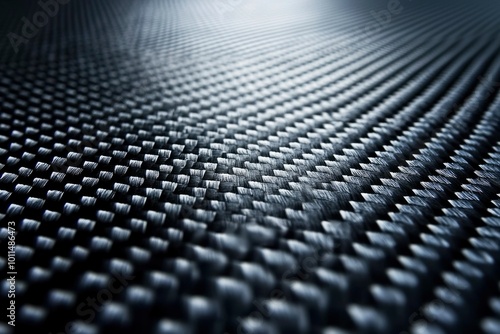 Close-up of a Black and White Woven Carbon Fiber Texture