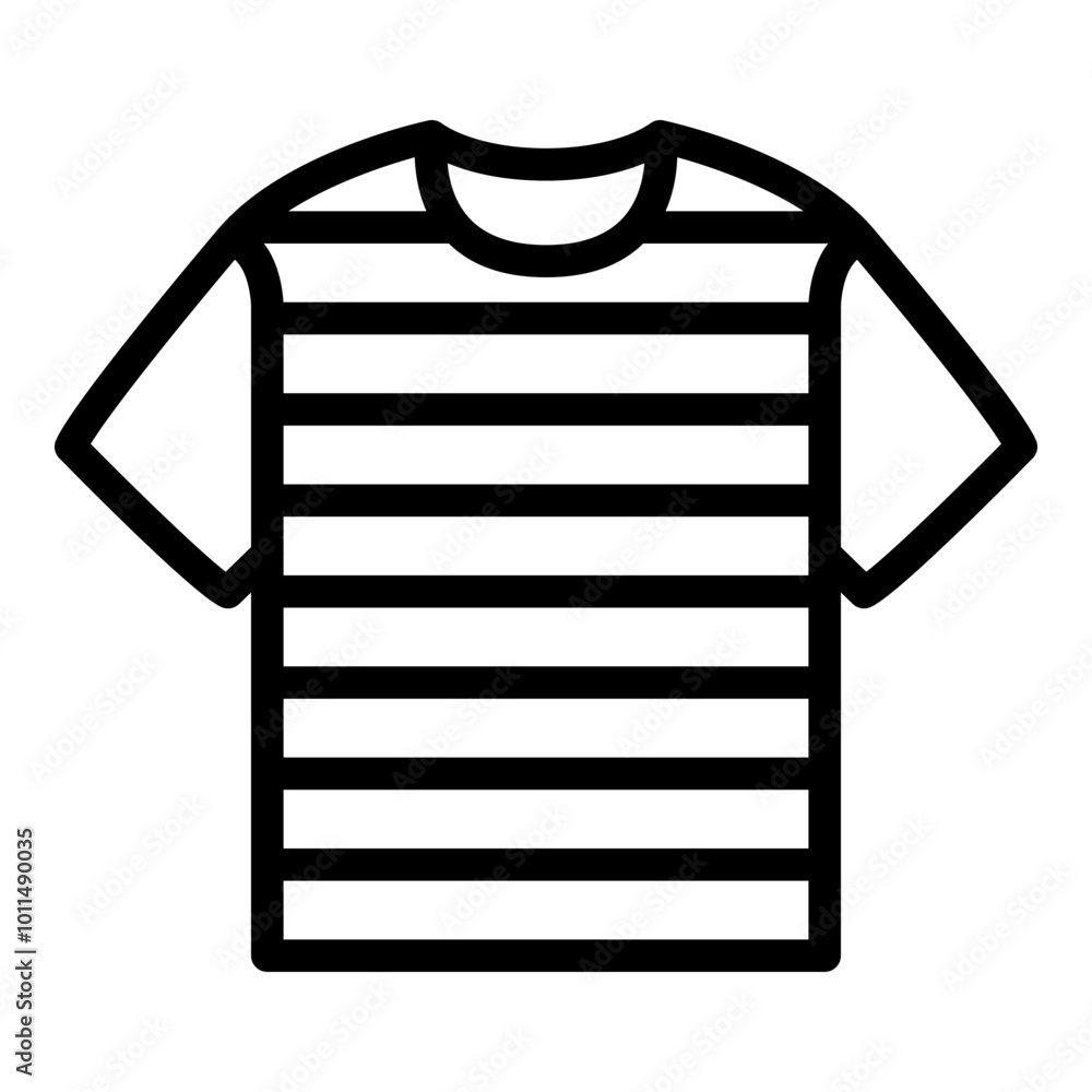 T-shirt stripe pattern icon in outline style. Simple shirt symbol vector illustration — pixel-perfect icon. T-shirt stripe pattern icon in outline style. Simple shirt symbol vector illustration — pixel-perfect icon.