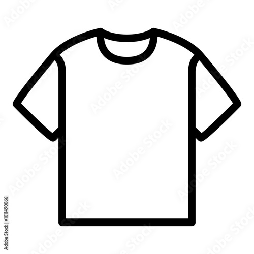 T-shirt icon in outline style. Simple shirt symbol vector illustration — pixel-perfect icon.