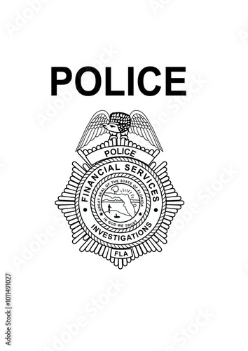 Police Fin Services Badge FLA