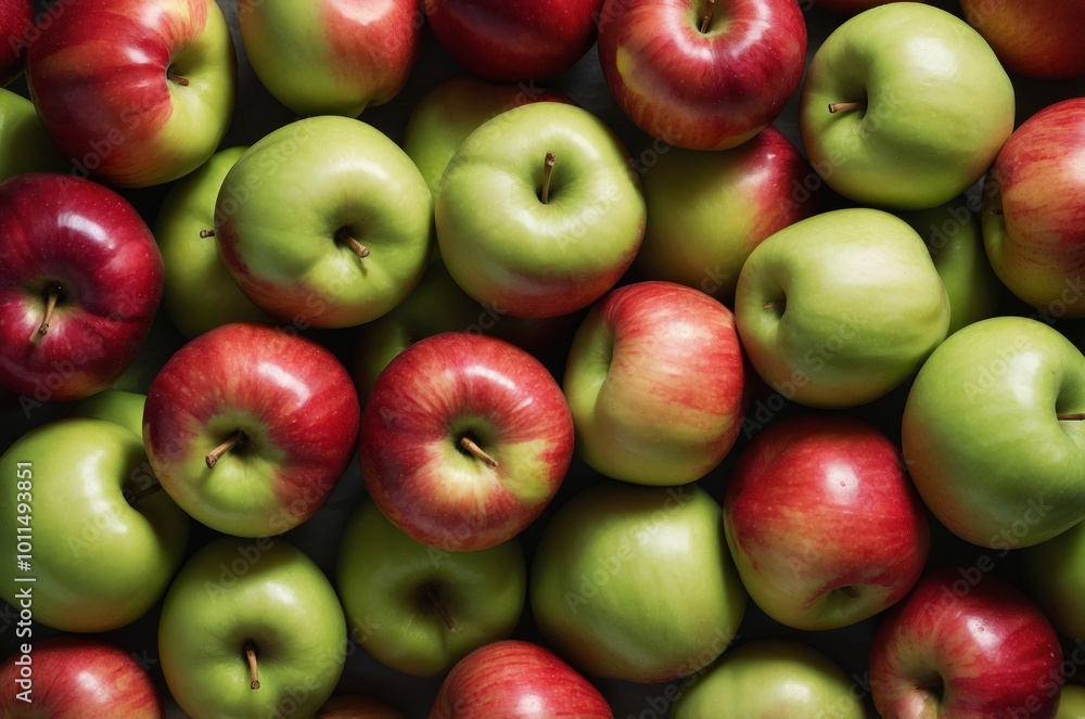 Close-up of fresh red and green apples showcasing vibrant colors Close-up of fresh red and green apples showcasing vibrant colors