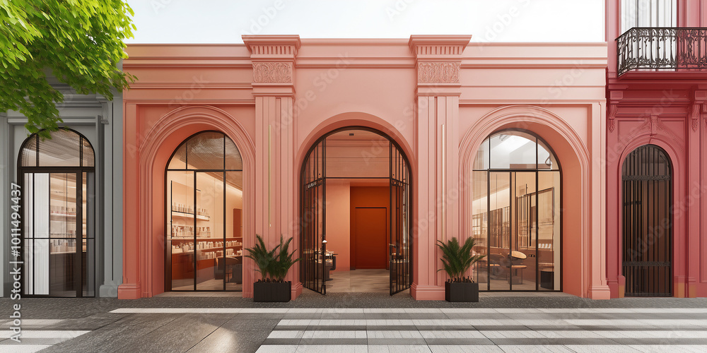 Obraz premium Facade pink boutique California hype