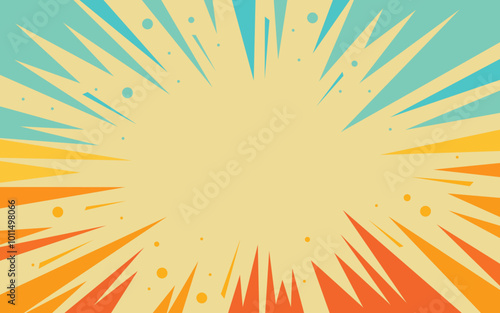 Abstract explosion pattern template summer concept background, 
template design pattern, starburst pop art, zap excitement, 
retro comic rays lightning bolt vector for sale ads marketing campaigns