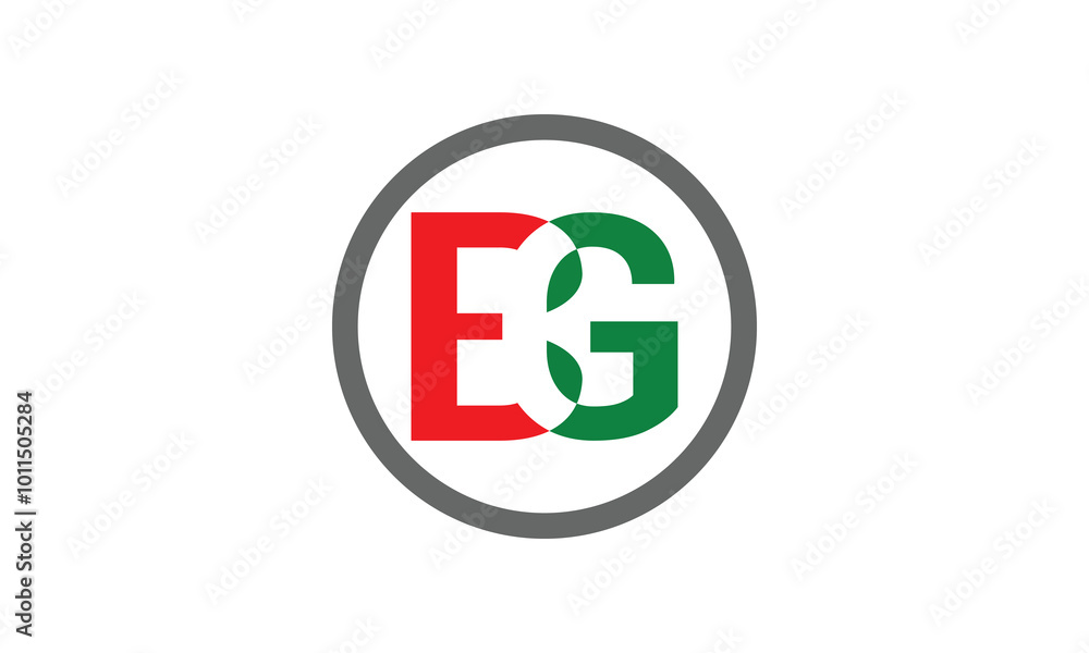 Obraz premium Letter logo design EBG, BG or EG