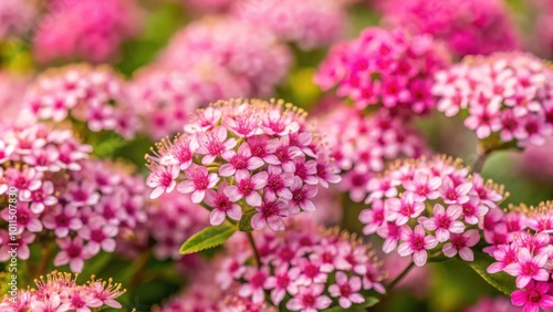 A close-up view of delicate pink flowers in full bloom, showcasing the intricate details of each petal and the vibrant colors of nature.