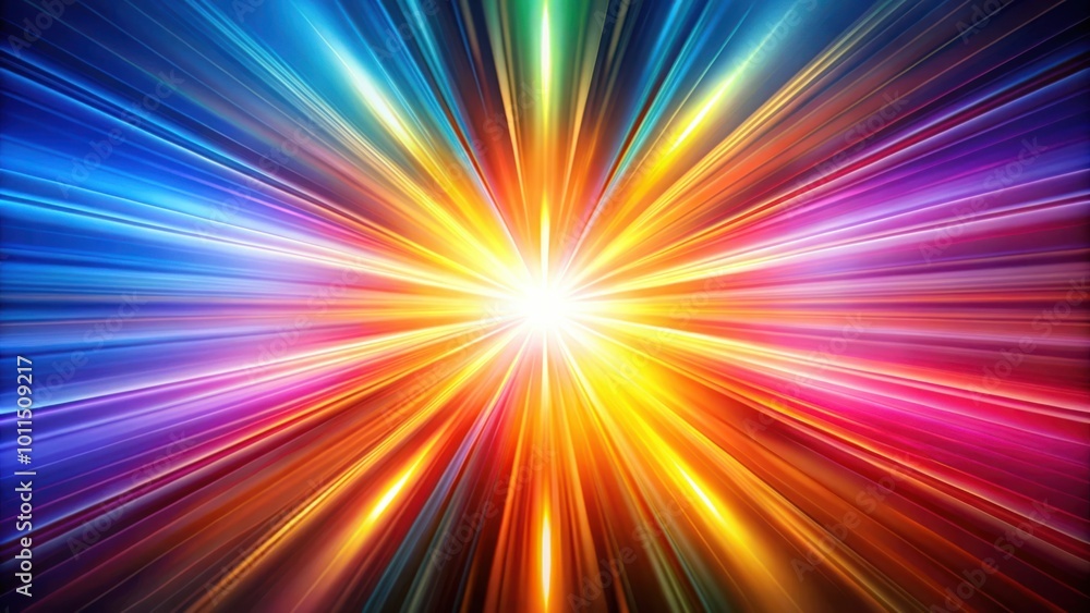 Abstract Radiating Light Burst with Vibrant Color Spectrum Abstract Radiating Light Burst with Vibrant Color Spectrum