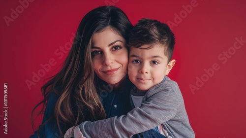 Love in the air A precious moment between a mother and son