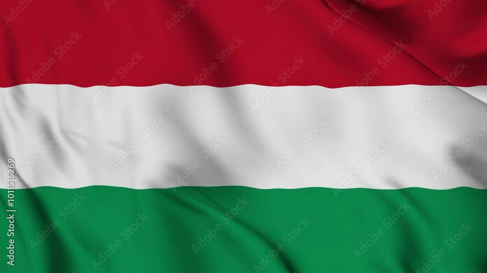 Hungary shiny realistic 3d background national waving flag Hungary shiny realistic 3d background national waving flag