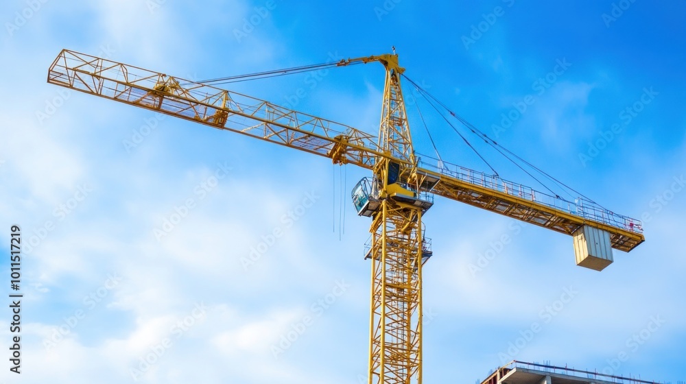Construction Crane Against Blue Sky Construction Crane Against Blue Sky