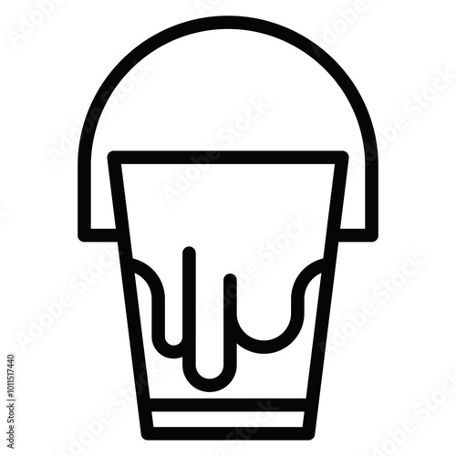 Milk Bucket Vector Icons