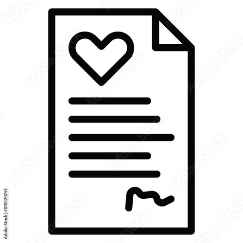 Wedding Certificate Vector Icons