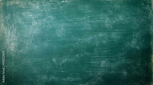 Green chalkboard school chalk texture for background. photo