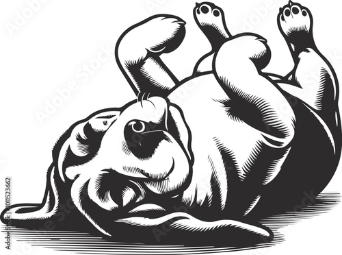 Beagle Dog Vector isolated on a white background, Dog Silhouettes