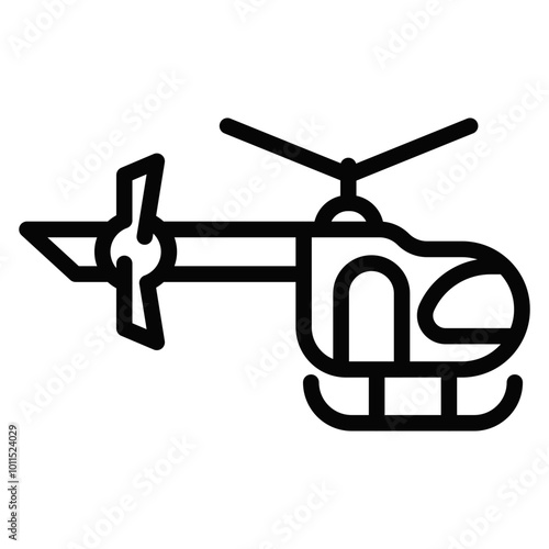 Firefighter Helicopter Vector Icons