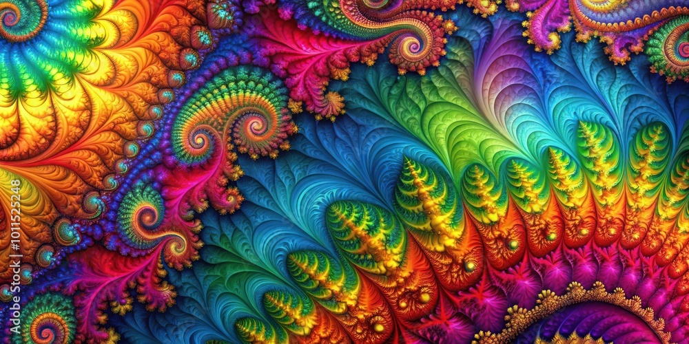 A vibrant and captivating fractal pattern with swirling hues of red, orange, yellow, green, blue, and purple, showcasing the beauty of complex mathematical iterations A vibrant and captivating fractal pattern with swirling hues of red, orange, yellow, green, blue, and purple, showcasing the beauty of complex mathematical iterations
