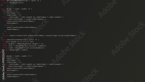 Obraz na płótnie Hacker Writing Code on IDE Screen