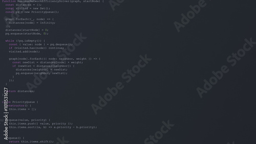 Programming Code in Modern IDE Window