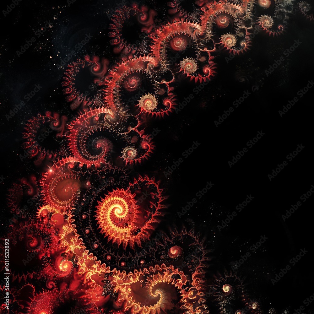 abstract fractals on a black background abstract fractals on a black background