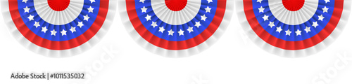 US flag round bunting decoration
