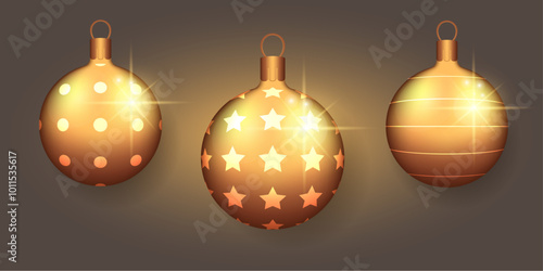 Golden Christmas balls