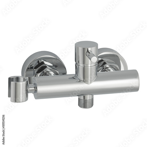 Chrome toilet nozzle without shower head for cleaning washing in the restroom, Isolated nozzle water toilet