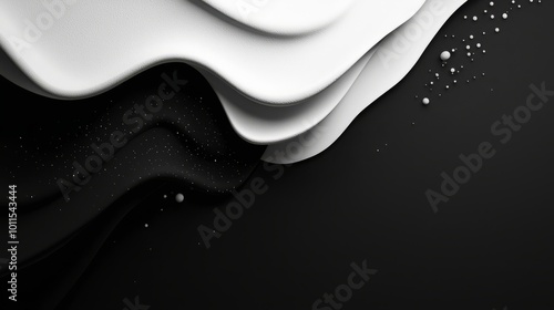 Special background geometric black and white graphic pattern with curve and wave