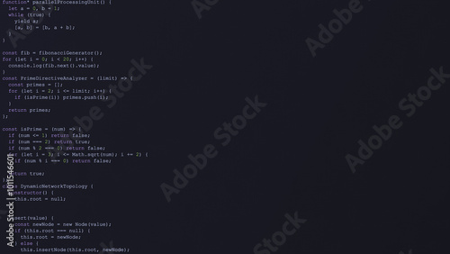 Developer Writing Random Code in a Modern IDE