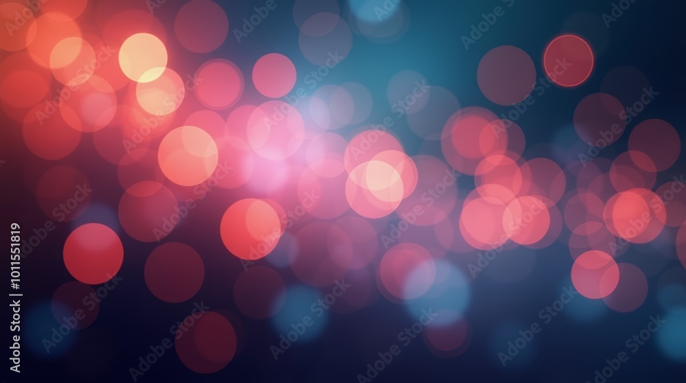 Bright circles of light dance together, creating a joyful and magical evening ambiance Bright circles of light dance together, creating a joyful and magical evening ambiance