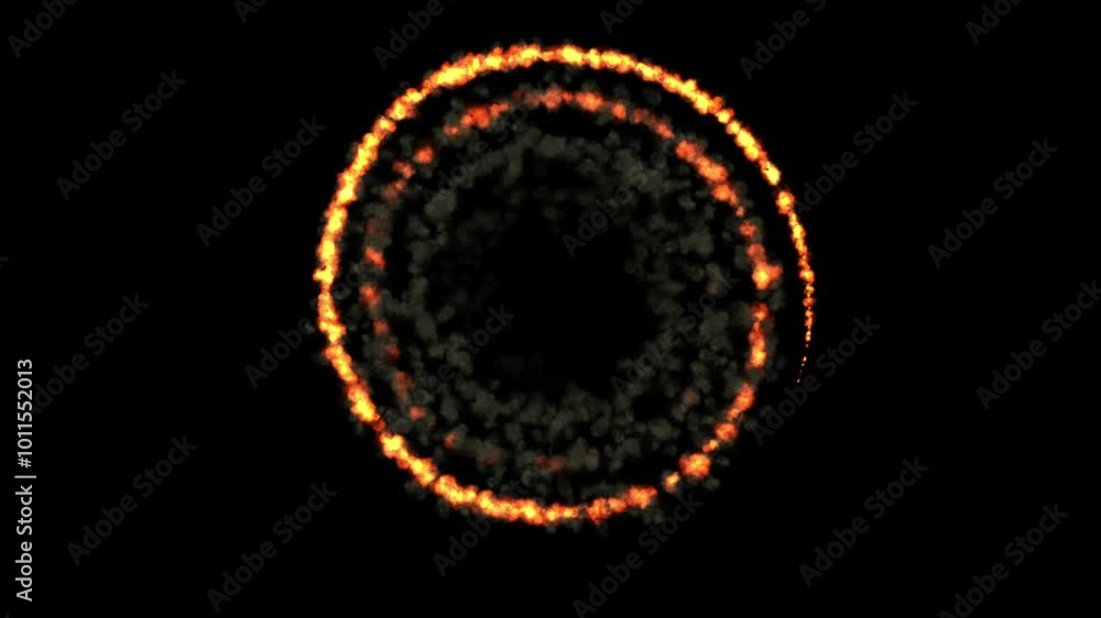 Fire spiral path motion graphics with plain black background Fire spiral path motion graphics with plain black background