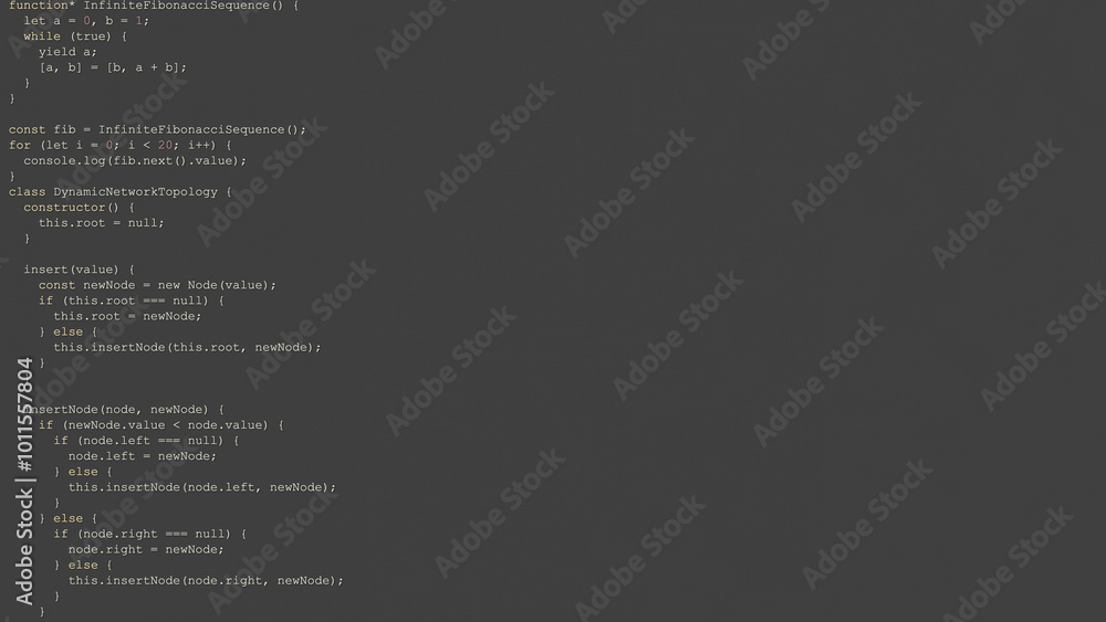 Developer Writing Random Code in a Calm IDE Environment Developer Writing Random Code in a Calm IDE Environment