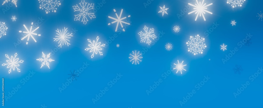 Winter Wonderland with Falling Snowflakes Winter Wonderland with Falling Snowflakes