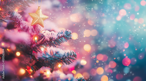 Wallpaper Mural Christmas tree illustration Torontodigital.ca