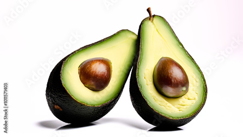 avocado isolated on white background