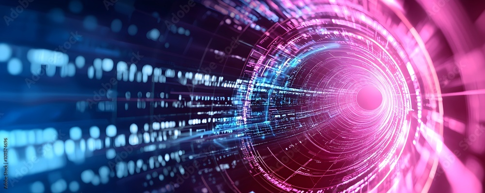 Cybernetic Glow Infinite Pathways of Energetic Geometry and Digital Streams in an Abstract Tunnel - Radiant Background for Futuristic Designs Cybernetic Glow Infinite Pathways of Energetic Geometry and Digital Streams in an Abstract Tunnel - Radiant Background for Futuristic Designs