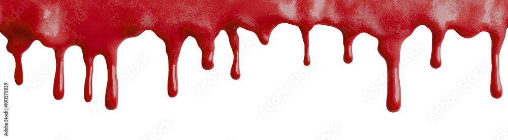 Red slime dripping from the top with a sticky texture on transparent background clipart Red slime dripping from the top with a sticky texture on transparent background clipart