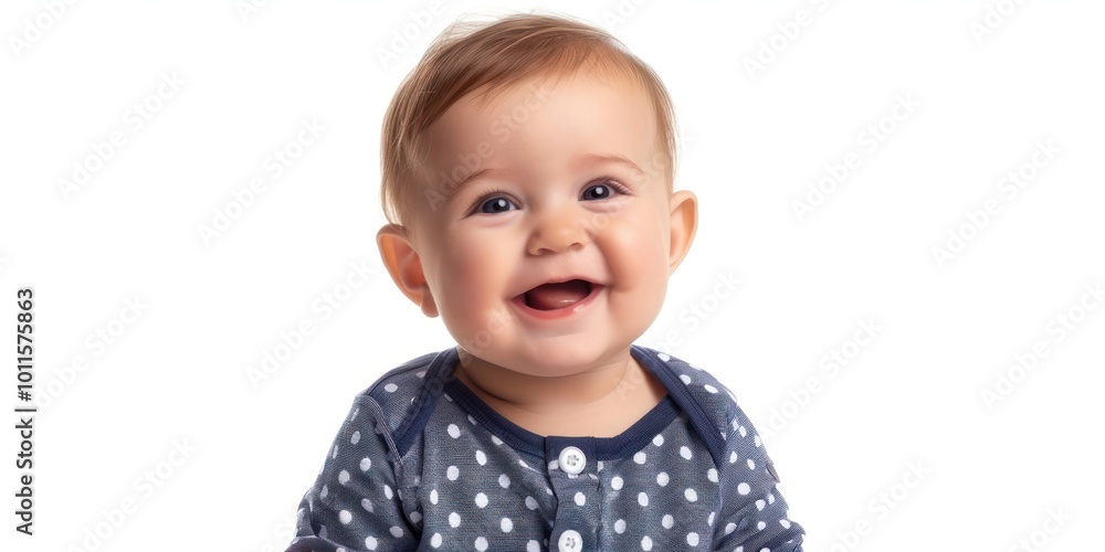 Adorable cute baby smiling isolated on white background cutou Adorable cute baby smiling isolated on white background cutou