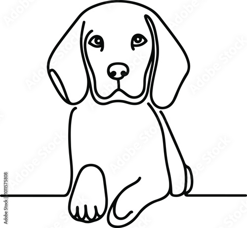 line art beagle dog, Beagle line drawing, vector art, illustrations