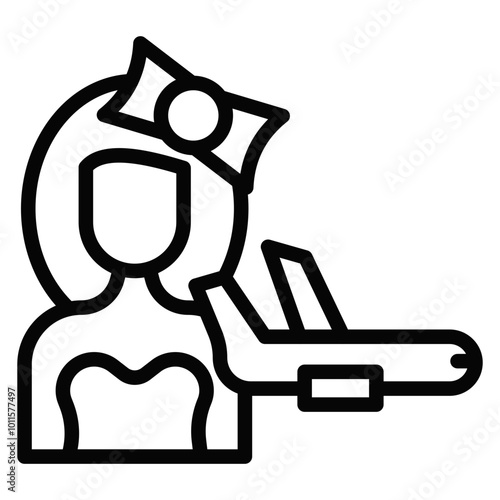 Flight Attendant Vector Icons