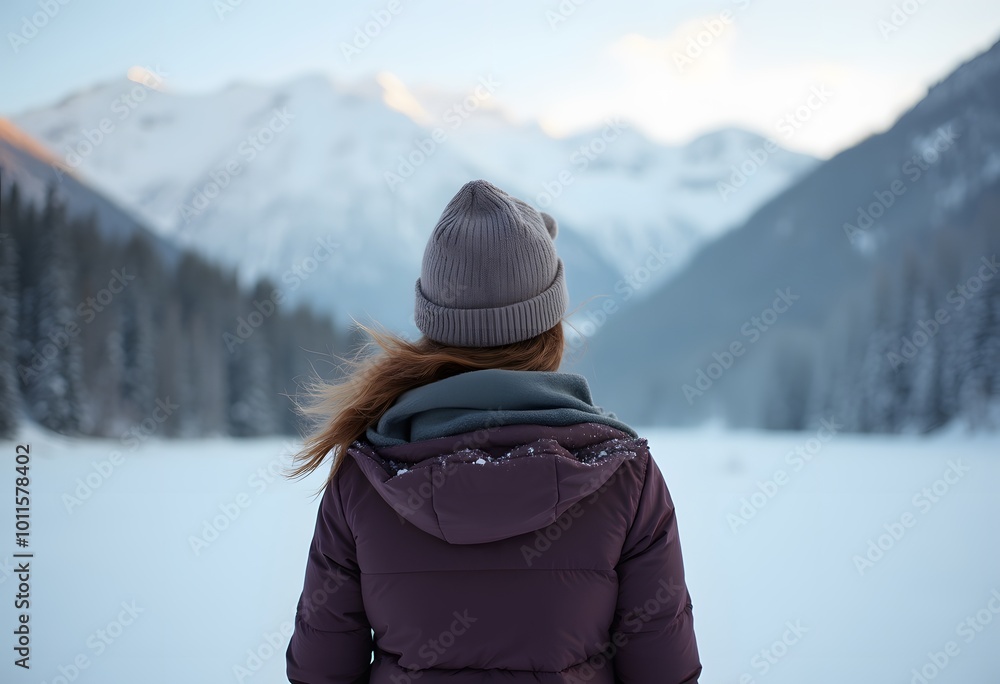 A young woman admiring the snowy views of Island Lake in Fernie, British Columbia, Canada. The majestic winter background is an absolutely beautiful place to go snowshoeing with fresh fallen snow.
A young woman admiring the snowy views of Island Lake in Fernie, British Columbia, Canada. The majestic winter background is an absolutely beautiful place to go snowshoeing with fresh fallen snow.