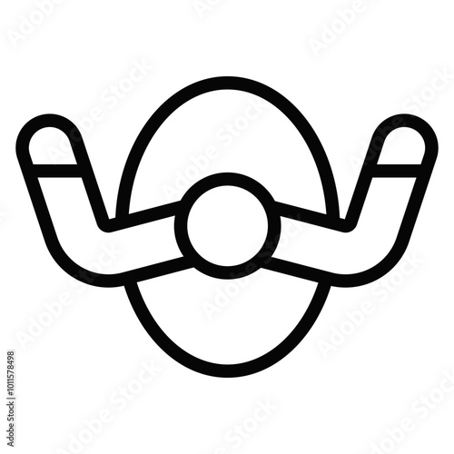 Aeroplane Steering Wheel Vector Icons