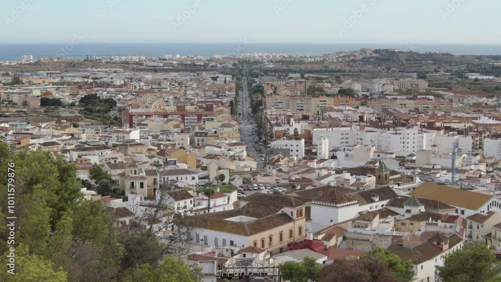 City with avenue with the sea, Velez Malaga, Spain City with avenue with the sea, Velez Malaga, Spain