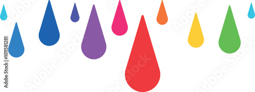 colored liquid drops