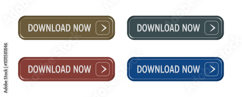now download button as vector element graphc of website or application isolated on white background