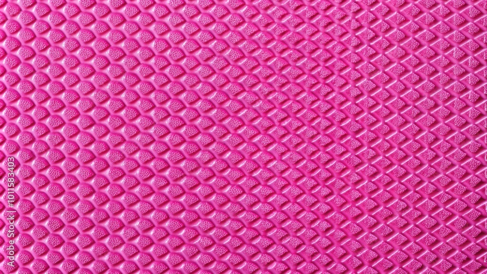 A close-up view of a vibrant pink textured surface with a repeating pattern of diamond-shaped raised dots A close-up view of a vibrant pink textured surface with a repeating pattern of diamond-shaped raised dots