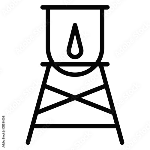 Water Tower Vector Icons