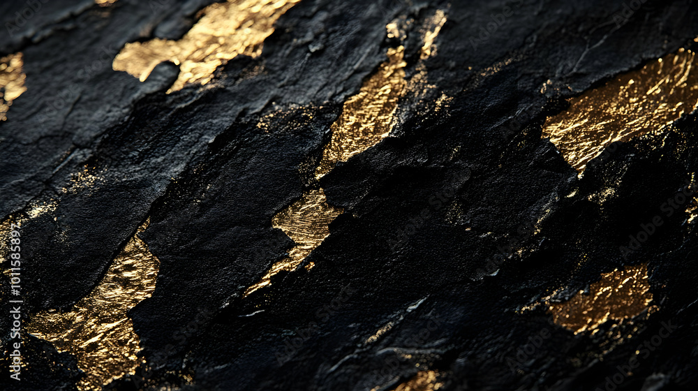 Abstract Background with Black and Gold Texture Abstract Background with Black and Gold Texture