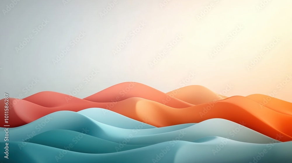 Abstract wavy patterns in vibrant colors, smooth texture, harmonious design. Abstract wavy patterns in vibrant colors, smooth texture, harmonious design.