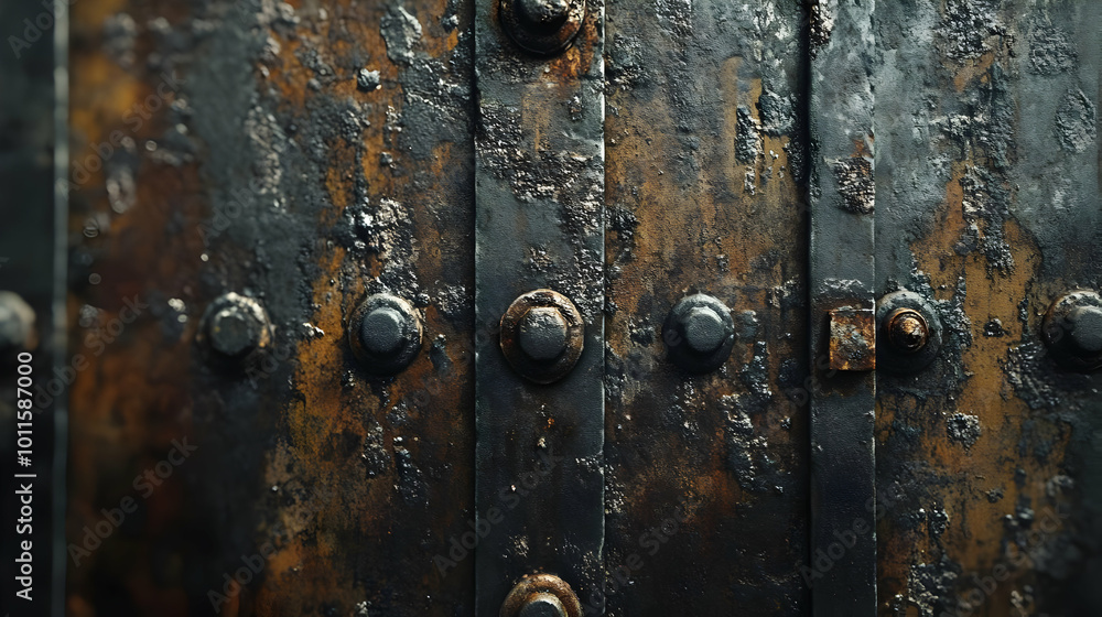 Rusty Metal Texture Background with Screws Rusty Metal Texture Background with Screws