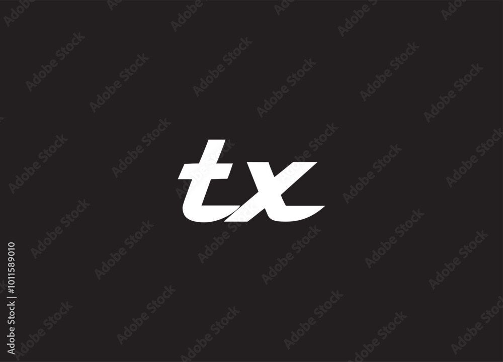 Obraz premium TX letter logo and initial logo design